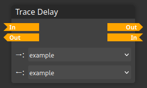 Screenshot of the trace delay module