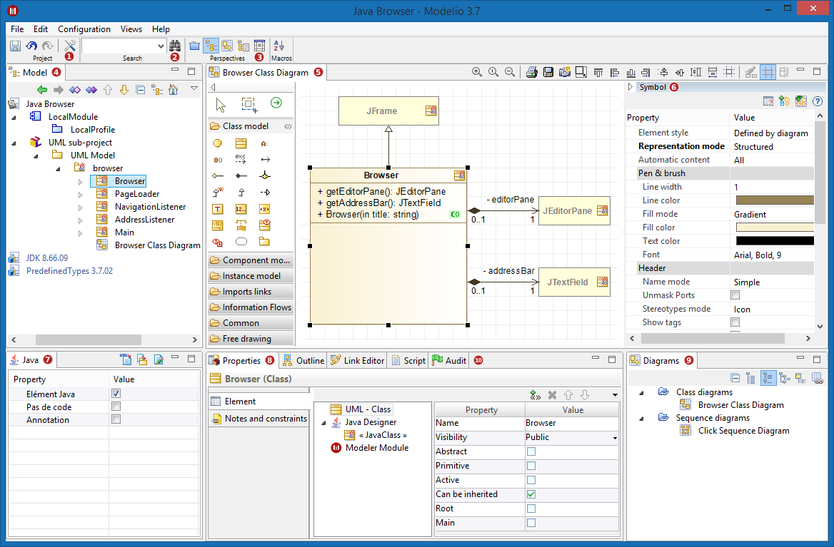 Modeler  modeler interface main window MainWindowPuces