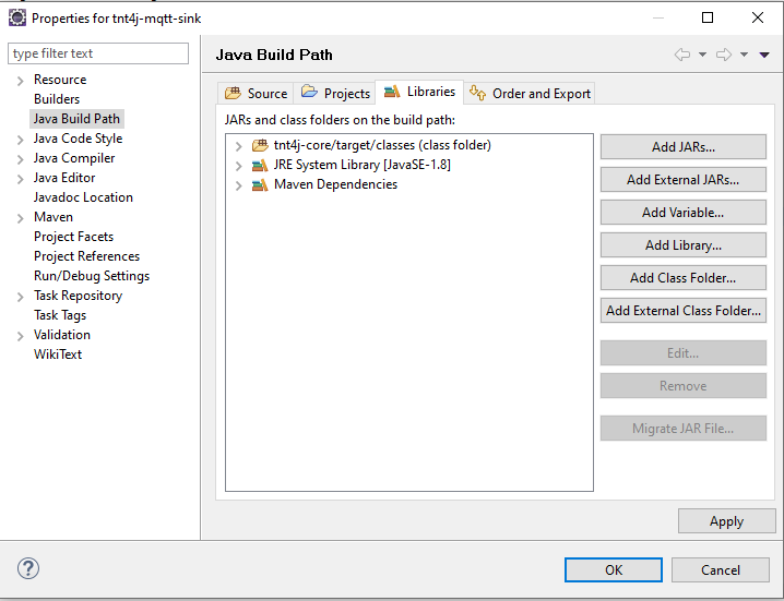 Maven module project classpath