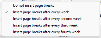 Page Breaks Menu