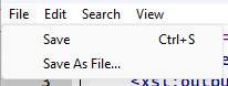 File menu