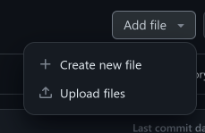 GitHub Add File dropdown