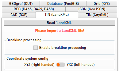 LandXML import