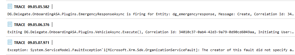 Trace logs of method 1