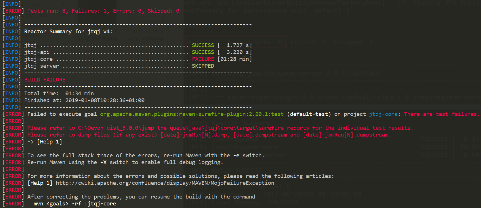 JumpTheQueue Maven Testing