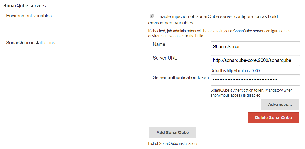 sonarqube jenkins server