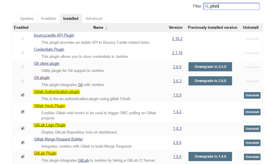 jenkins gitlab plugins