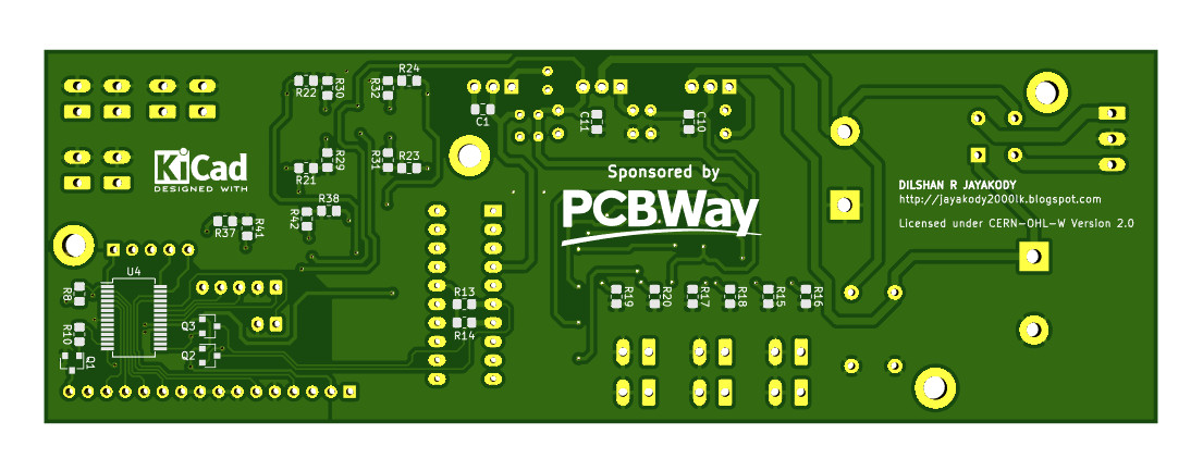 PCB bottom track layout