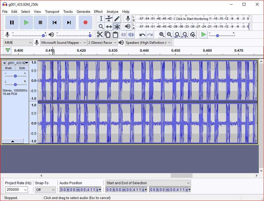 Sequence of individual pulses