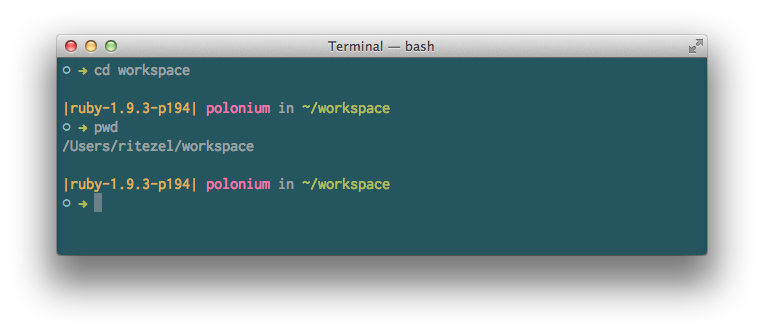 cd workspace;pwd