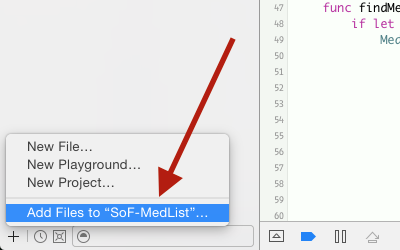 Adding to Xcode