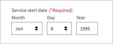 Image of a string of three Date fields